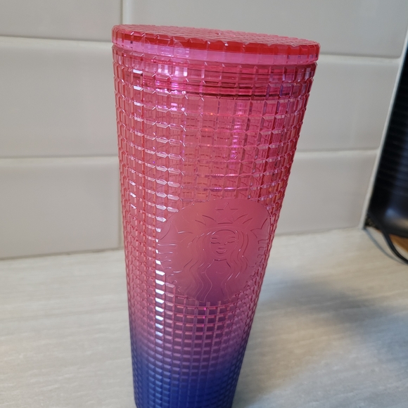 Starbucks Pink and Blue Ombre Tumbler 24 OZ - Picture 2 of 2